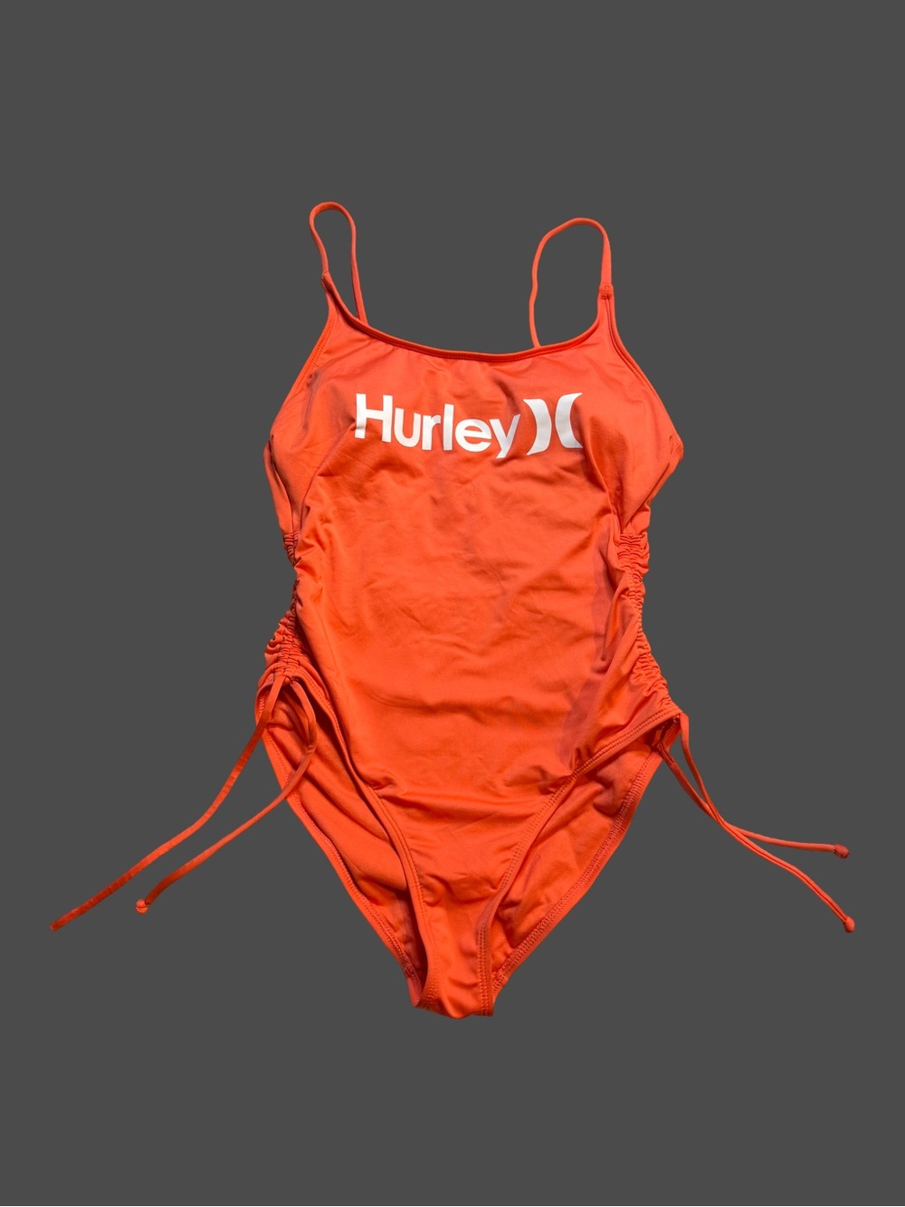 Hurley Orange One-Piece Swimsuit with White Logo